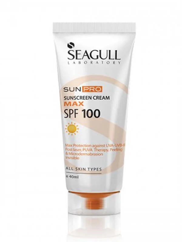 کرم ضد آفتاب بی رنگ SPF100 Max مناسب انواع پوست سی گل